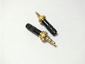 OIAGLH 100Pcs Mini 35mm Screw Lock Stereo Jack Plug Gold Plated Soldering