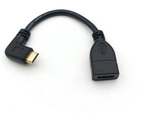 OIAGLH 50PCS Mini HDMIcompatible male to HDMI female cable for HDTV 1080p PS3 Evo HTC Vedio