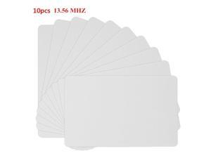 10PCS 13.56MHZ Contactless White PVC Card High Frequency IC Cards RFID Key Tag Access Control Attendance NFC Card