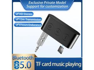 Rechargeable 3.5mm Wireless Bluetooth 5.0 Audio Receiver TF Mp3 Music Player Hands-free Call for Car Speaker Headphone