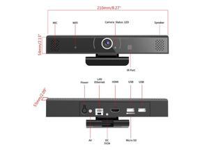 3-in-1 1080P Webcam HDWeb Camera Built-in Speaker and Microphone USB Plug