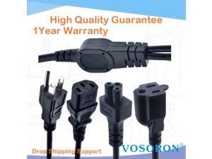 1 to 3 Power Cord Splitter,US Plug 3-Prong NEMA 5-15P to IEC320 C13 +C5+Nema 5-15R Female, 3 in 1 Multifunctional AC Power Cord