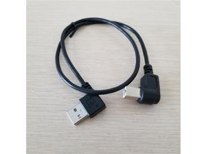 USB Printer Data Cable Double Elbow Right Angle Adapter Male to Male for Printer Hard Disk Box Black 50cm