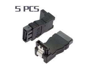 5pcs/lot SATA 7Pin Male to Female Angled Type 90 Degree Extension converter adapter