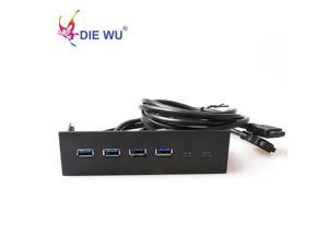 4 USB3.0 hub computer front panel 20 Pin Connector Adapter Bracket cable for PC Motherboard cable lenth 60cm