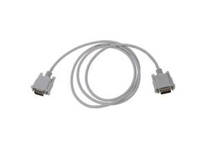 VGA DB15 Male To RS232 DB9 Pin Male Adapter Cable / Video Graphic Extension Cable (White, 1.5M)