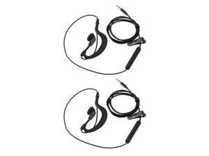 2X 3.5mm Single In-Ear Only Mono Earphone Earbud Headphone w/ Mic for Phone for Samsung