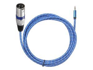 3Meter/9.8Ft 3.5Mm TRS Stereo Male To XLR 3Pin Male Braided Audio Cable Wire