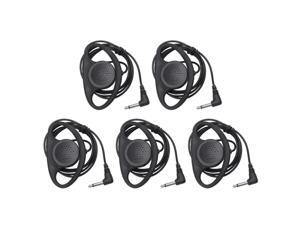 5X Mono Headphone Headphone Headset Earphone Dual Channel 3.5mm Jack for Laptop PC Skype VoIP ICQ