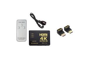 4Kx2k HDMI Switch 3X1 3 Port Switcher Selector 3D 1080P & Combo 3D & 4K Supported HDMI 90 Degree And 270 Degree Adapter