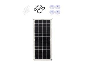 Solar Panel 20W 12V Semi-Flexible Monocrystalline Solar Cell DIY Module Cable Outdoor ConnectorCharger
