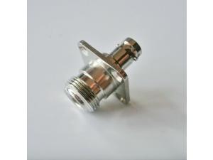 1X Pcs Q9 BNC To N Cable Connector Socket BNC Female To N Female Jack 4 Hole Flange Panel Mount Brass RF Coaxial Adapter