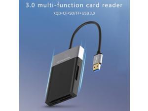 XQD Card Reader Multi Memory Card Reader with 2 x USB 3.0 HUB Adapter for Sony G/M Series, Lexar 2933X/1400X for Windows/Mac OS