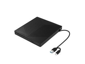 6 in 1 USB 3.0/Type-C Slim External DVD RW CD Writer Drive Burner Reader Player Optical Drives HUB for Laptop PC
