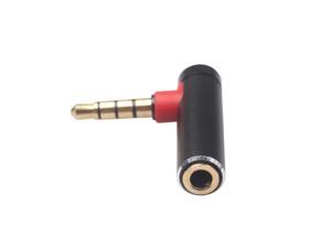 3.5mm Audio Stereo Adapter 90 Degree 3 Pole Right Angle Female To Male 4 Pole Plug L Shaped AUX Headphone Jack Converter
