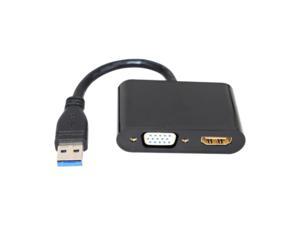 USB 3.0 to HDMI-compatible VGA Adapter 4K HD Multi-Display 2 in 1 USB to HDMI-compatible Converter for Windows 7/8/10 OS