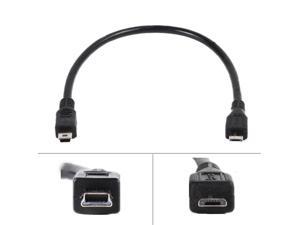 4" 10cm Micro USB Type B male to mini USB Type B male Host OTG Adapter Cable