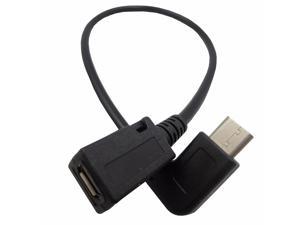 USB Type C 90 Degree Angle Male to Micro USB Female Cable for Digital Camera, MP3 Player and More