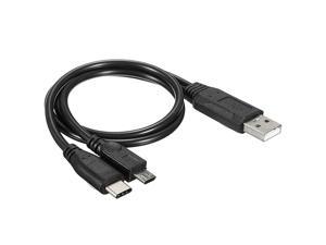 USB Male to USB 3.1 Type C Micro USB Cable Power Charger Adapter Fast Charging