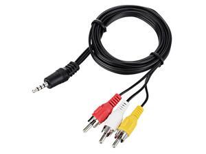 Audio / Video AV 3.5mm to 3-RCA 5ft Composite Cable for Canon Camcorders