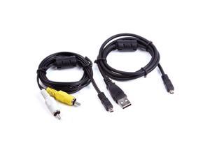 USB Data SYNC +AV A/V TV Cable Cord For Panasonic Camera Lumix DMC-ZS30 DMC-TZ40