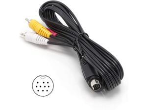 10 Pin Audio and Video DIN Cable - NOT S-Video Cable - 6 feet - RCA Composite - Compatible For DIRECTV AT&T: H25, C31, C41, C41