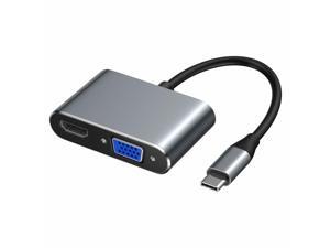 USB C to HDMI- compatible  VGA Adapter, Type C to VGA HDMI-compatible  Adapter HDMI 4K laptop pc