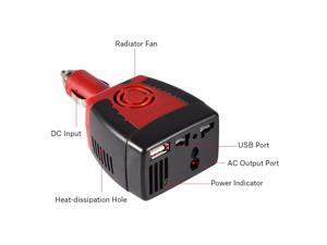 150W Power Inverter,DC 12V to 220V AC Car Inverter with USB Charging Ports Adapter Converter