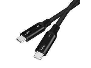 NUOLIANXIN Thunderbolt 3 Cable 40Gbps Supports 100W (20V, 5A) Charging, 2.6ft / 0.8m USB C Compatible Superspeed Data Transfer