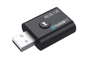 Bluetooth 5.0 Wireless Receiver Transfer Dongle, 2-In-1 Wireless Bluetooth Adapter for Audio Support Windows XP Vista