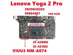 FRU 5B20G38202 90004987 For Lenovo Yoga 2 Pro Laptop Motherboard VIUU3 NM-A074 With I5-4200U I5-4210U 8G-RAM 100% Tested Working