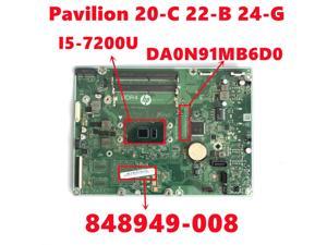 848949008 848949508 848949608 For HP Pavilion 20C 22B 24G 24G227C AIO Motherboard DA0N91MB6D0 With I57200U Fully Tested
