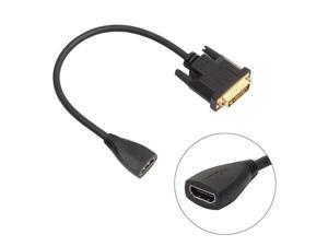 HDMI-compatible  Female To DVI (24+1 Pin) Male HD HDTV Monitor Display Adapter Cable 30CM