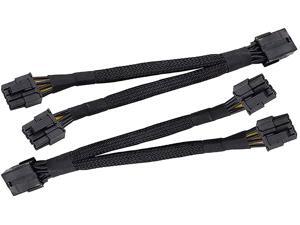 2PCS GPU PCIe 8 Pin Female to Dual 2X 8 Pin (6+2) Male PCI Express Power Braided Y-Splitter Extension Cable,20cm 2PCS GPU PCIe 8 Pin Female to Dual 2X 8 Pin (6+2) Male PCI Express Power Braided Y-Splitter Extension Cable,20cm