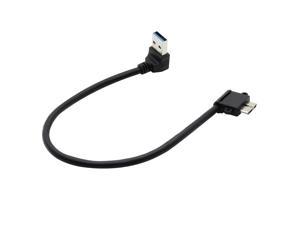 Micro USB3.0 cable Left angle Micro B to Down angle USB3.0 male data cable 25cm for hdd ssd hardisk