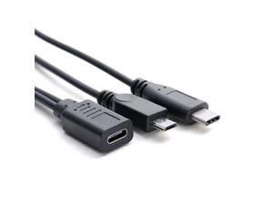 USB3.1 Type-c Female to Type-c male & Micro USB male Y Cable charge cable for mobile phone