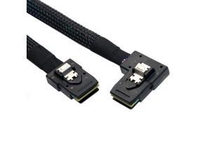 SAS Cable Ultra Slim Flat Mini SAS 36pin SFF-8087 to SFF-8087 90 Degree Left Angled Data Raid Cable 80cm for servicer