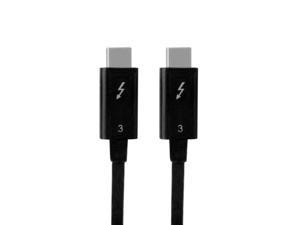 Thunderbolt3 male to male data charge cable black color