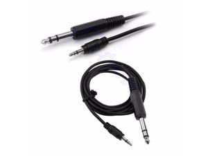 1.8m 6.35mm TRS Stereo Male to 1/8" 3.5mm Male Plug Aux Cable Cord Charge