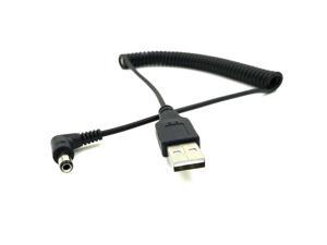 1.5M 5FT USB AM Micro B 5pin Spiral Coiled Cable Charger Sync Data Transparent 