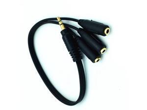 3.5mm Stereo Plug Male to 3 1/8" 3.5mm Stereo Jack Female 1 Input 3 Output Stereo Audio Splitter Cable 0.3m
