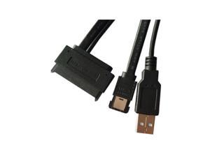 SATA22P Female to ESATA7P+USB A Male 0.5m