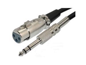 XLR Female to 1/4 inch TRS Male Cable  10FT