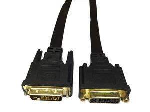 Flat Slim High DVI 24+5 Female to DVI 24+1 Male Cable 0.3m