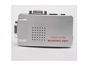 PC VGA to TV AV, RCA, S-Video Converter Adapter Box Computer Laptop VGA Output to RCA AV Input TV Switch Box