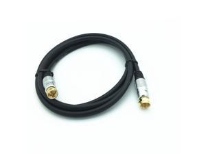 Coaxial Patch Cable with F-Male Connector for Satellite TV, Cable Modem, Set-top Box Gold plated 5m