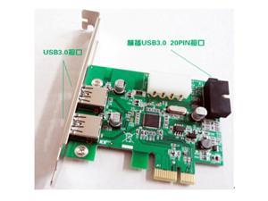 2-Port USB 3.0 19-pin USB3.0 PCI-E PCI Express pcie Card Motherboard 20P 20 pin SuperSpeed Connector