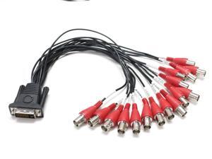 DVI Male to BNC Female Breakout Cable DVI 24+5 to 16 BNC line AUDIO For Geovision GV-1480A DVR CCTV Card