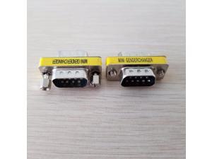 10pcs/lot DB9 RS232 COM Serial Port 9pin Gender Male to Male Adapter Connector Extender Changer Coupler