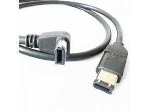 1394 FireWire Straight head 6pin to 90 Degree Angle 6p data cable 100cm
